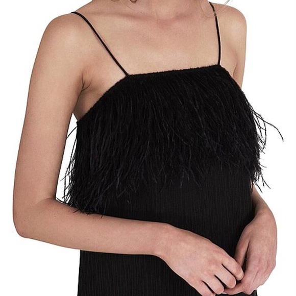 AJE pellow feather dress - Picture 2 of 2